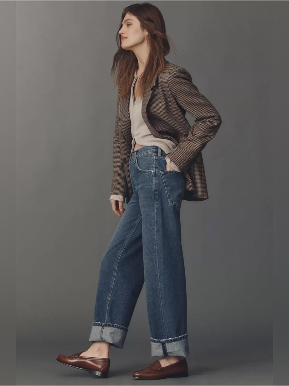 NWT Size 29 T -Anthropologie Mid-Rise Cotton Button Fly Relaxed Jeans (US$ 148)
